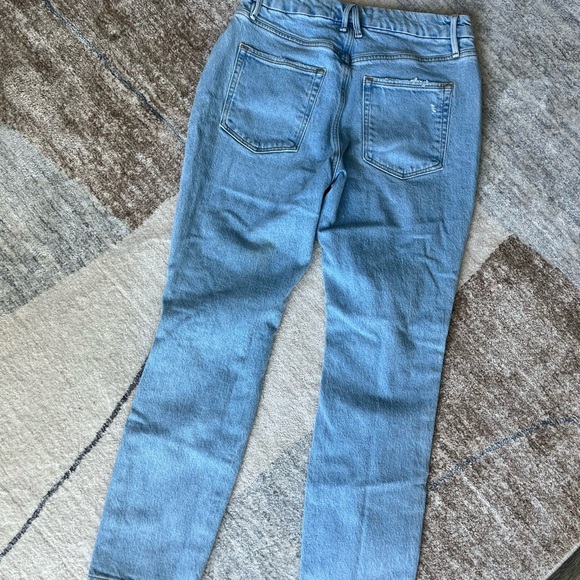 Good American x Zara Distressed Blue Jeans - Picture 3 of 4